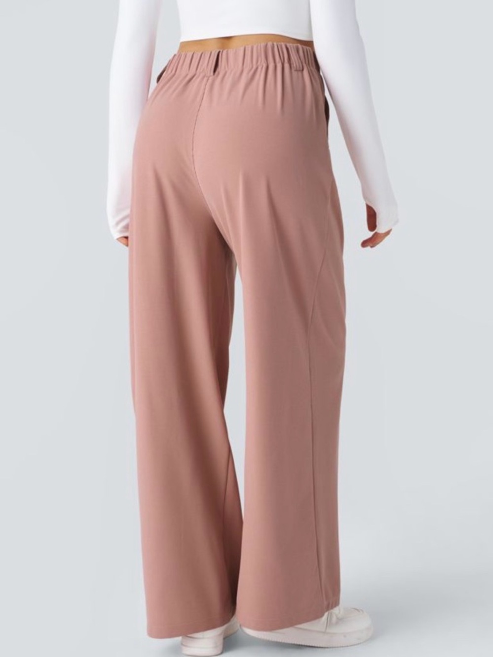 Halara Flex™ High Waisted Pocket Wide Leg Waffle Work Pants NWT M Office Casual - Picture 3 of 10